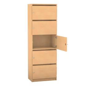 Schließfachschrank mit Briefschlitz, 5 Fächer