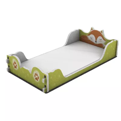 Katzenbett, Kinderbett, Tiermotiv, Grün, Schaumstoffbett