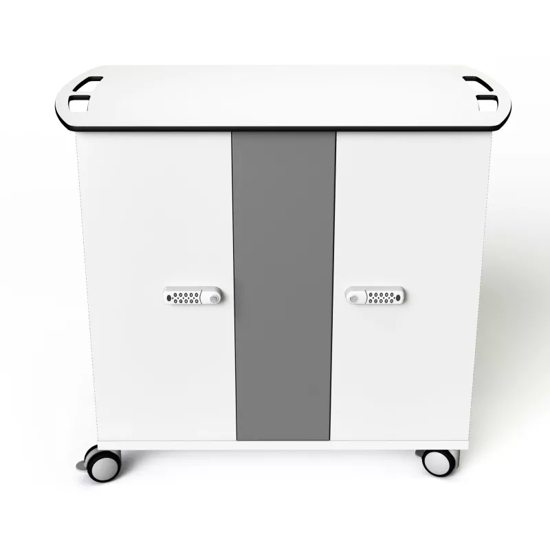 Medizinschrank, medizinischer Wagen, schließbare Schubladen, graues Mittelpanel, Räder