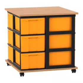 Flexeo® Container-System mit Ablage und 12 hohen Boxen