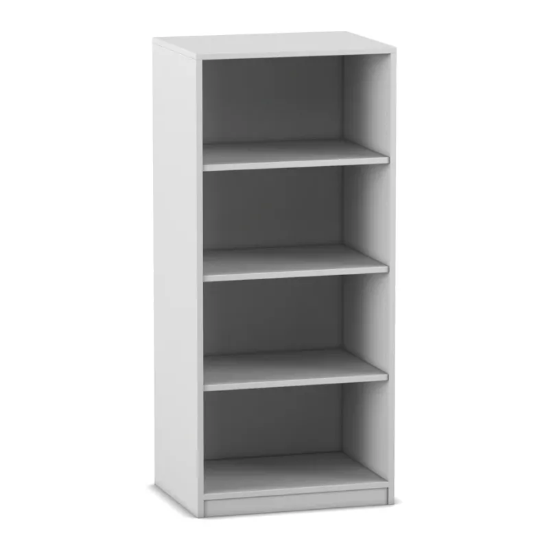 Regal, Schrank, weiß, Holzoptik, vier Etagen