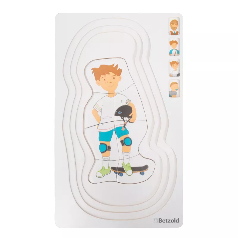 Puzzle, Kinder, Skater, Kunststoff, Menschenfigur