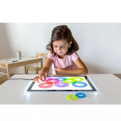 tablet, interaktiv, bunte ringe, bildungsprodukt, kind
