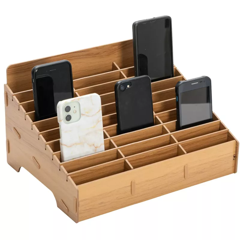 Telefonhalter, Organizer, Holz, Ladestation, Handyhalter