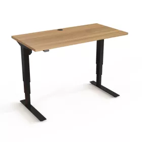 Rechteck-Schreibtisch, höhenverstellbar, L-Fuß, Höhe 57 – 122 cm