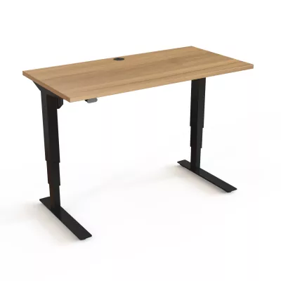 Rechteck-Schreibtisch, höhenverstellbar, L-Fuß, Höhe 57 – 122 cm