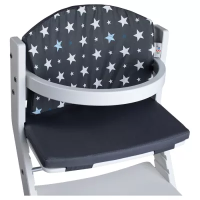 Kinderstuhl, Hochstuhl, Sitzkissen, Sitzband, Sternenmuster