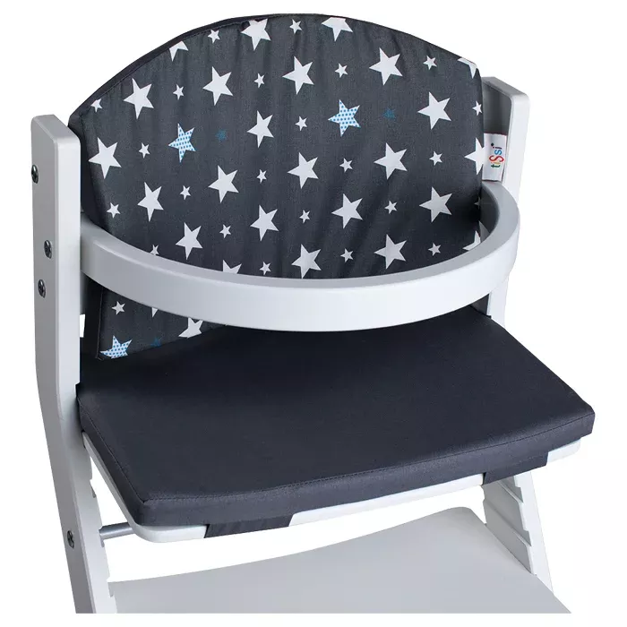 Kinderstuhl, Hochstuhl, Sitzkissen, Sitzband, Sternenmuster