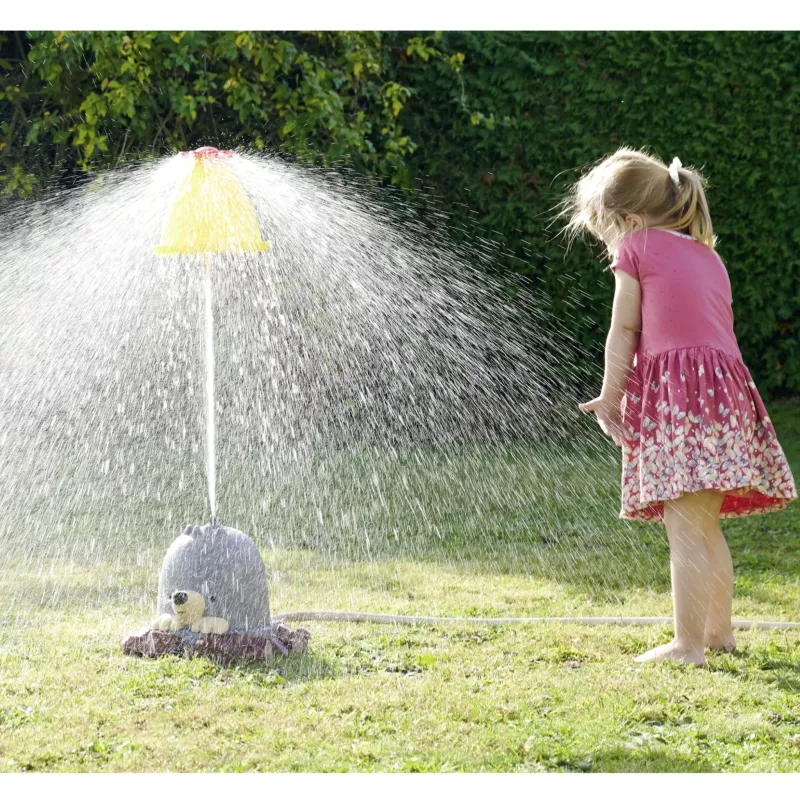 Wasserspiel, Gartenbrunnen, Säule, Garten, Puppe