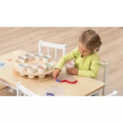 Pädagogisches Spiel, Perlenkunst, Bastelset, Kindeinsatz, Puzzlespiel