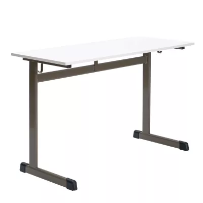 schreibtisch, klein, weiß, metall, rollschreibtisch