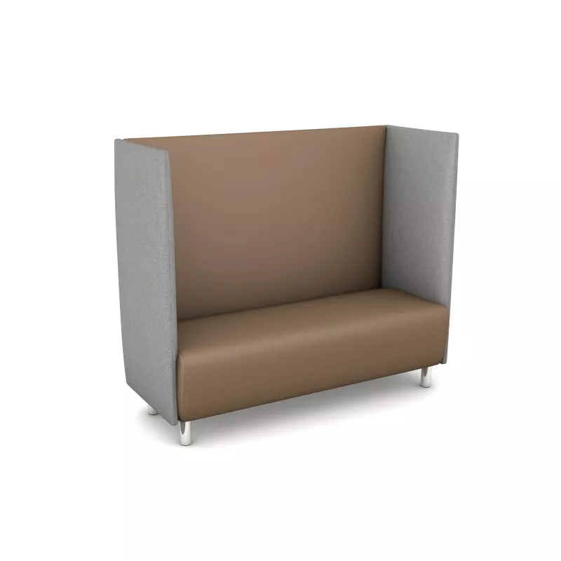 Sitzpodest, Sesselhochwand, Low-Back, Braun, Grau