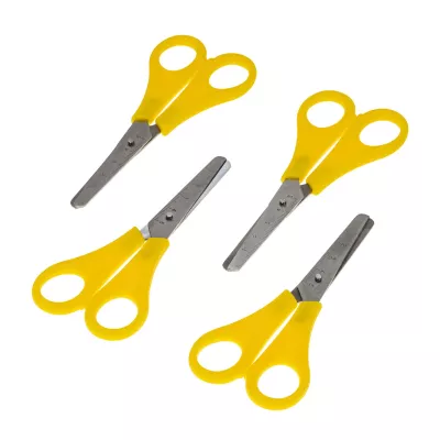 Schere, Schneiderschere, Papierschere, gelb, Rundgriff