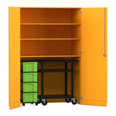 Garagenschrank ohne Mittelwand und 4 hohen Boxen