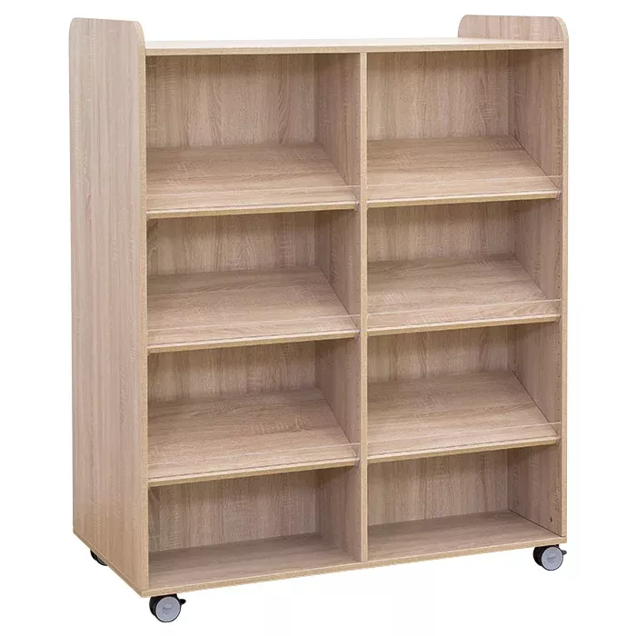 Regal, Bücherregal, Holz, Vierstöckig, rollbar