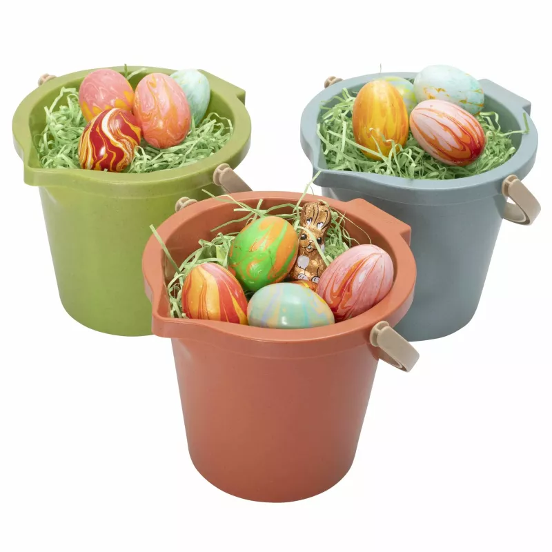 Osterkorb, Eierkorb, gekratzte Eier, bunte Eier, Dekoration
