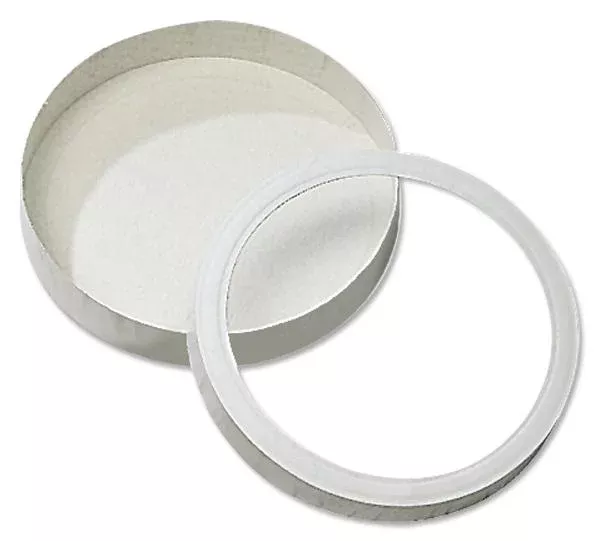 Powder, Sifter, Behälter, Weiß, runder Deckel