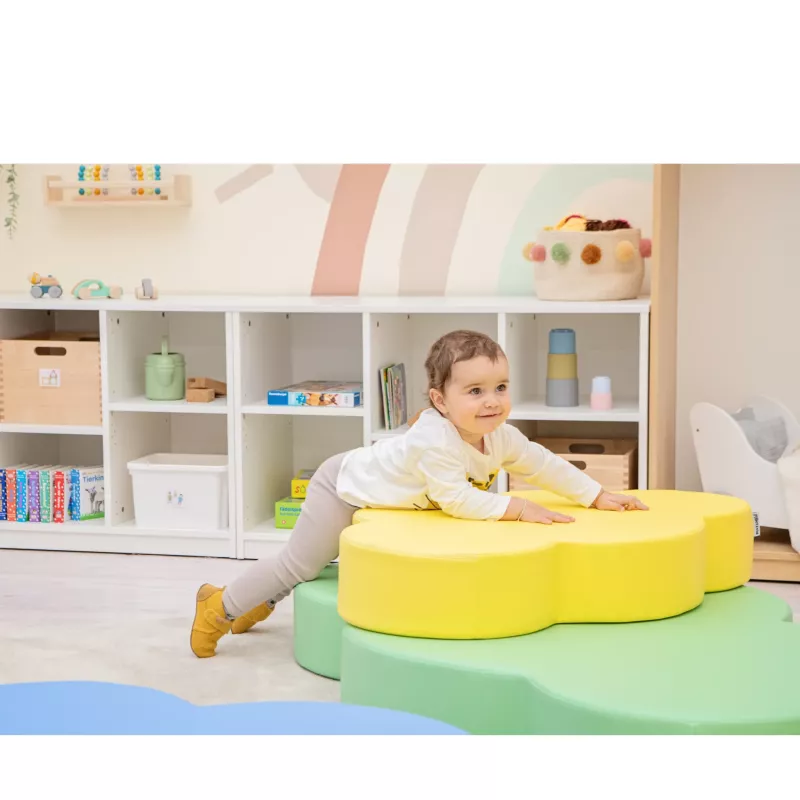 kind, Spielbereich, weiche Matte, gelber Block, Innenraumspielzeug