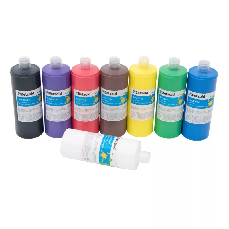 Acrylfarbe, Farben-Set, Farbflaschen, Kunstbedarf, Sortiment Farben