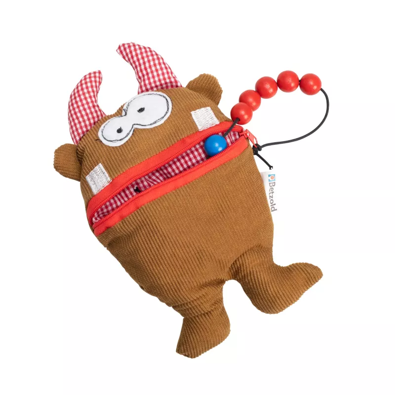 wallet, keychain, plush, monster, braun
