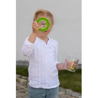 Kinder, Bluse, Weiß, Latzkappe, Trinkgläser