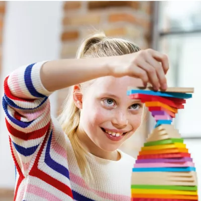 Kunststoffstapeln, Holzsteine, Bunte Stapelstufen, Spaßspielzeug, Stapeltower