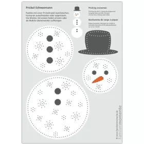Prickel-Vorlagen Schneemann-Mobile