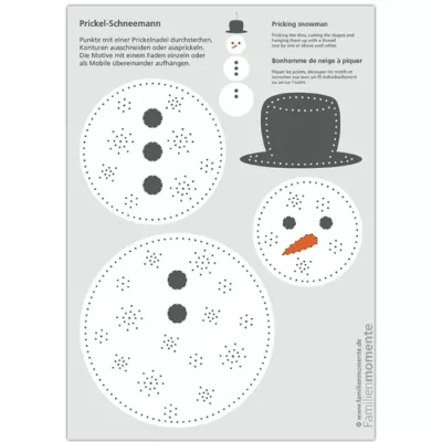 Schneemann, Schneemann-Dekor, Punkte-Design, Hut, Karikatur