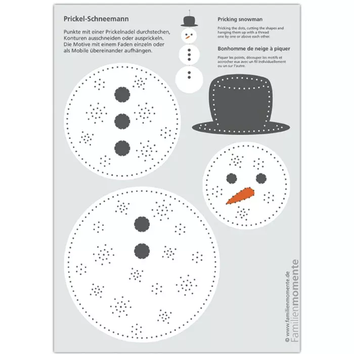 Schneemann, Schneemann-Dekor, Punkte-Design, Hut, Karikatur