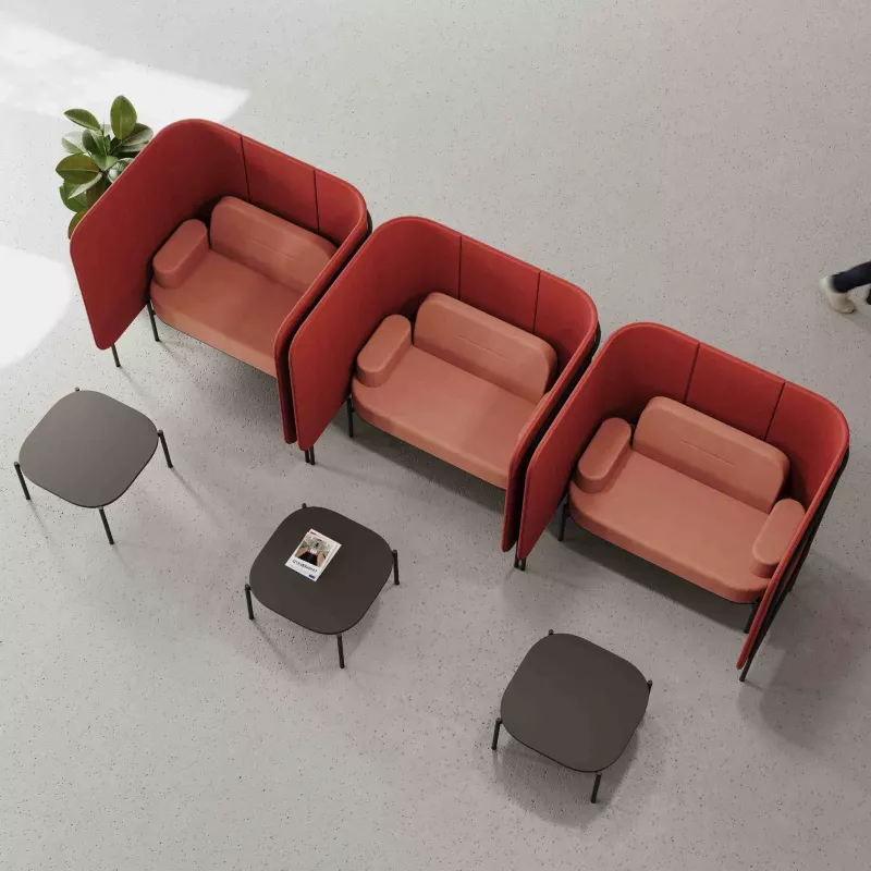 sofa, partitioned seating, rot, pink, moderne m bel