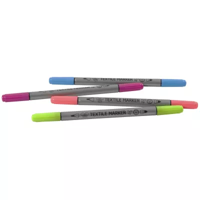 Textile Marker, Filzstift, Markerstift, Mehrfarbig, Stiftset