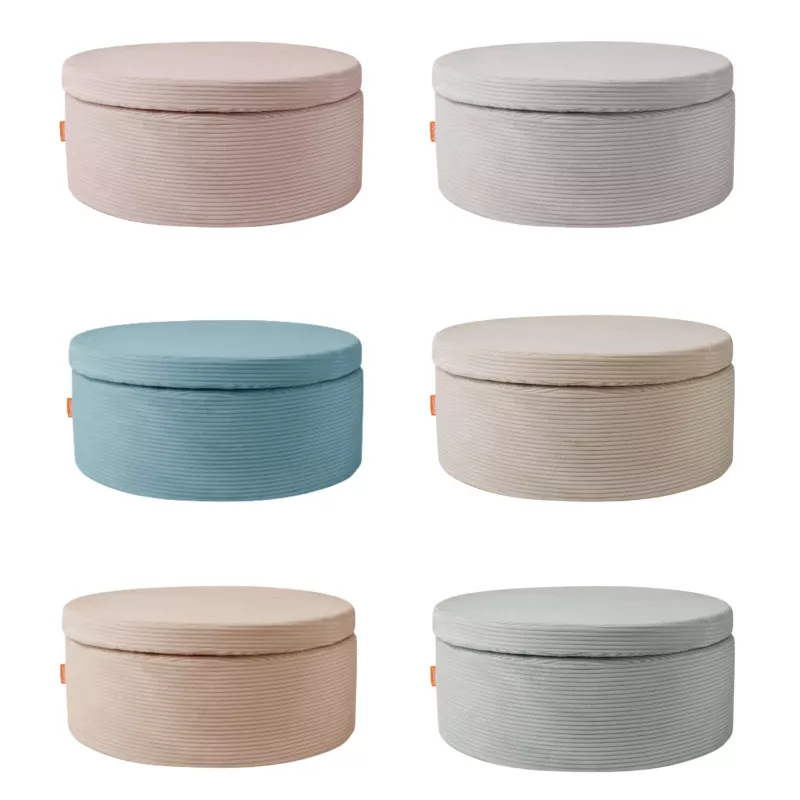 pouf, hocker, runder storage, etti, nebula