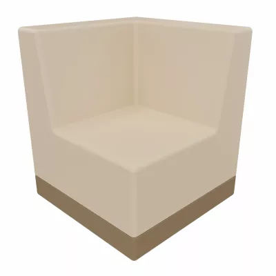eckige Vase, Beige Farbe, Keramik, Vasenkorpus, Eck-Design