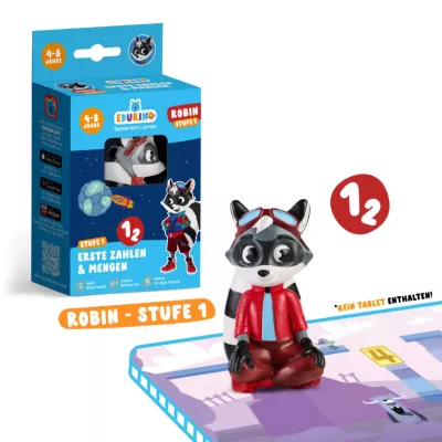 Spielzeugfigur, Raccoon, Stufe 1, Lernspiel, Roboterfigur