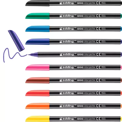 Feinliner-Set, Filzstifte, Bunte Farben, Feine Spitze, Mehrfarbig