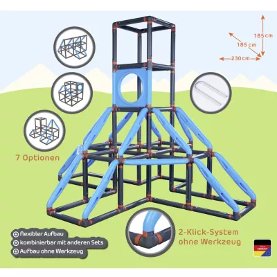 Klettergerüst, Kletterturm, Schnellbaukasten, Spielturm, Modulares System
