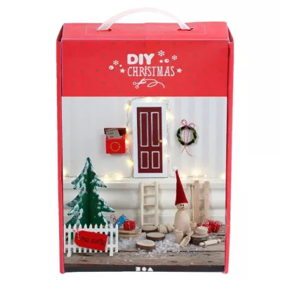 weihnachtsdeko, DIY-Set, miniaturlandschaft, holzfiguren, weihnachtszubehör