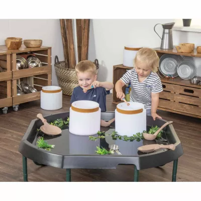 Kinderteeppich, Spiel-Tisch, Koch-Set, Puppenhaus-Zubehör, Holzmörder