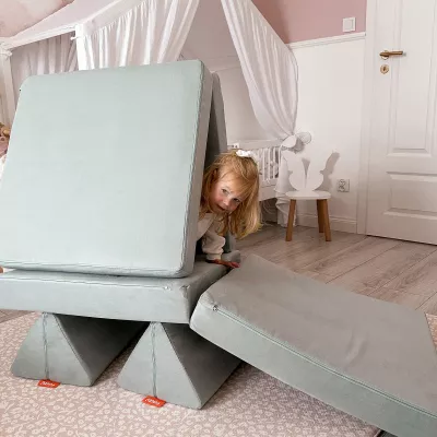 Schaumstoffmöbel, Kuschelteppich, Klettermöglichkeit, Kinderzimmer, Rampenstufe
