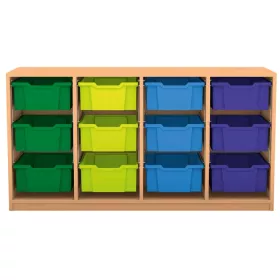 Regal PRO, 76,7 x 143,9 x 48, mit 12 Boxen