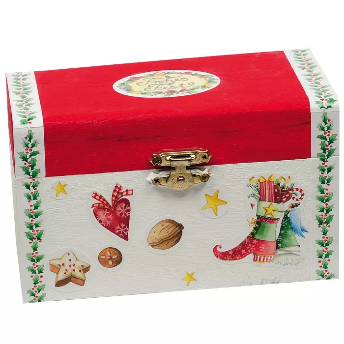 Holzbox, Weihnachtsbox, Trinket Box, Schmuckbox, Dekorbox