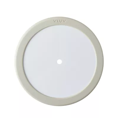 rund, deckenleuchte, LED-panel, beige rand, mitloch zentrum