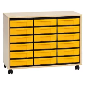 Materialschrank, 72,8 x 94,8 x 40,8 cm, mit 18 Boxen