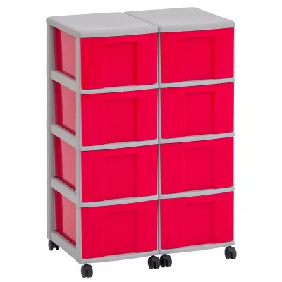 storage, organisieren, pink, turm, rollbar