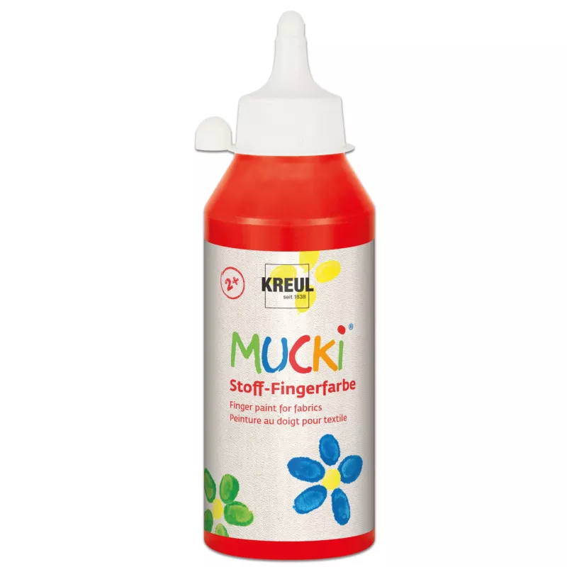 Fabric-färbe, Fingerfarbe, Rot, Flasche, Mucki