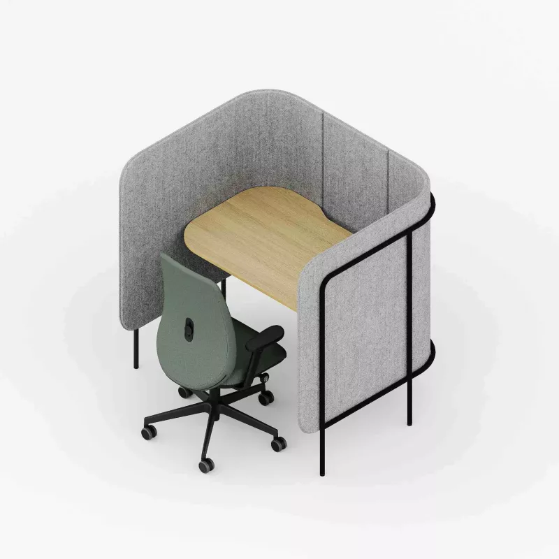 Arbeitsplatz, Schreibtisch-Ecke, Schreibtisch, Sessel, Bildschirmarbeitsplatz
