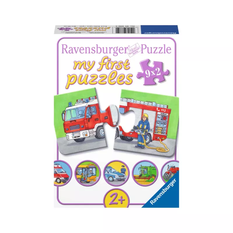 puzzle, Feuerwehr, Notfall, Kinder, 2+