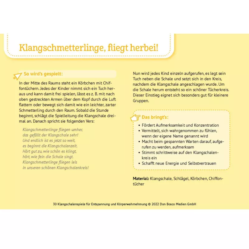 Klangschale, Schlägel, Tücher, Körbchen, Chiffontücher