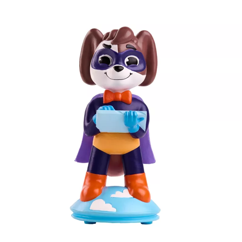 figurine, hund, held, buch, basis, orange