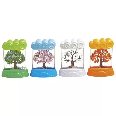 Miniature Baum, Baumfigurine, Glasflasche, bunte Base, Dekoratives Ornament